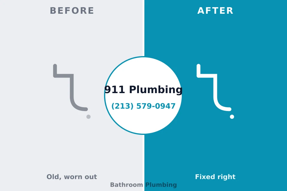 Before and after: plumbing company Vinco, PA
